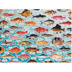 Galison 77202 - Judgy Fish 1000 Piece Puzzle - 1000 db-os puzzle