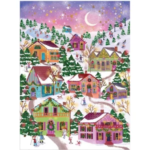 Galison 86082 - Snowcap Village, Joy Laforme - 1000 db-os Fóliás puzzle