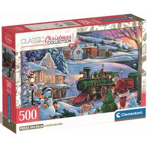 Clementoni 35566 - Karácsonyi vonat - 500 db-os puzzle