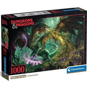 Clementoni 39961 - Dungeons and Dragons - Zöld Sárkány - 1000 db-os puzzle