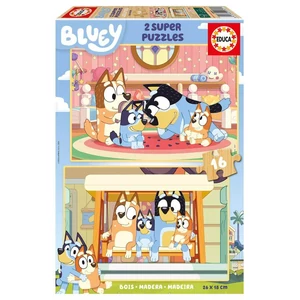 Educa 20347 - Bluey - 2 x 16 db-os fa puzzle