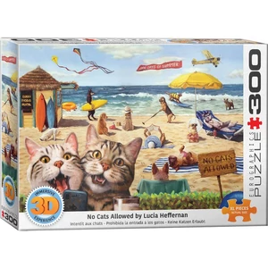 EuroGraphics 6331-5879 - No Cats Allowed by Lucia Heffe - 300 db-os 3D Lenticular puzzle