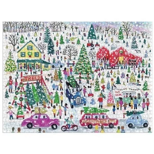 Galison 75840 - Christmas Tree Farm, Michael Storrings - 1000 db-os Fóliás puzzle