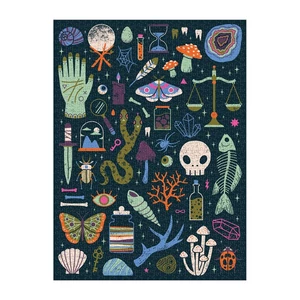 Galison 82534 - Occult and Curious - 1000 db-os Foszforeszkáló puzzle