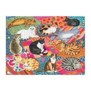 Galison 82510 - Lounging Cats - 1000 db-os puzzle