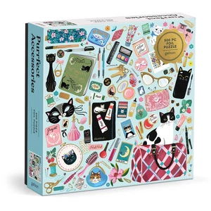 Galison 84293 - Purrfect Accessories - 500 db-os Fóliás puzzle