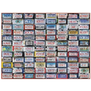 Galison 66275 - Nantucket License Plates - 1000 db-os puzzle