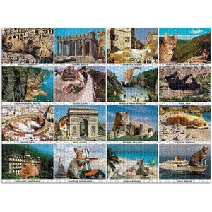 Galison 69504 - Vacation Cats - 1500 db-os puzzle