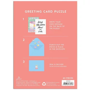 Galison 78278 - Confetti Birthday Cake - 60 db-os Képeslap puzzle