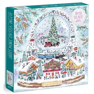 Galison 78704 - Alpine Village Snowglobe, Michael Storrings - 500 db-os Fóliás puzzle