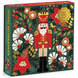 Galison 85535 - Merry Nutcracker - 500 db-os Fóliás puzzle