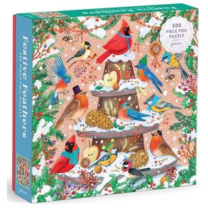 Galison 85573 - Festive Feathers - 500 db-os Fóliás puzzle