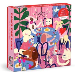 Galison 85955 - Paws For Love - 500 db-os puzzle