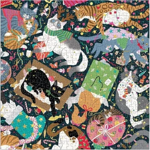 Galison 85962 - Catmas Chaos - 500 db-os Fóliás puzzle