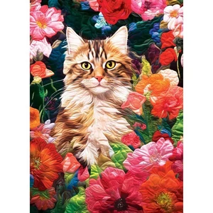 MasterPieces 72451 - Quilted - Flower Garden Hiding - 1000 db-os puzzle