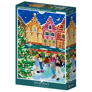 Pieces & Peace 0263 - Christmas Market in Bruges - 1000 db-os puzzle