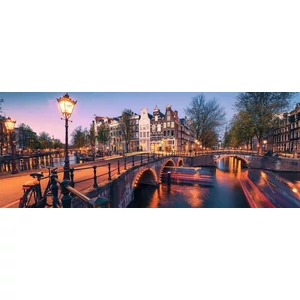 Ravensburger 12000446 - Egy este Amszterdamban - 1000 db-os Panoráma puzzle