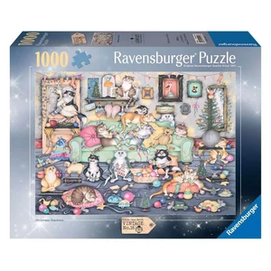 Ravensburger 12001244 - Crazy Cats - Karácsony - 1000 db-os puzzle