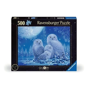 Ravensburger 12000479 - Baglyok a holdfényben - 500 db-os Fluoreszkáló puzzle