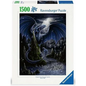 Ravensburger 12000731 - Fekete-kék sárkány - 1500 db-os puzzle