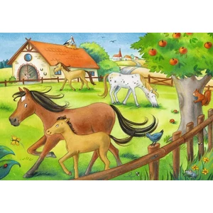 Ravensburger 05178 - Nyaralás a lófarmon - 2 x 12 db-os puzzle