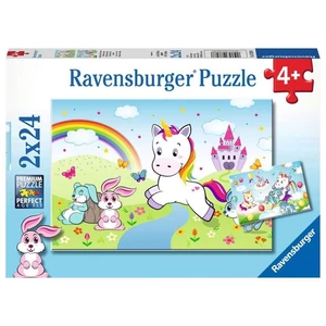 Ravensburger 07828 - Csodás unikornisok  - 2 x 24 db-os puzzle