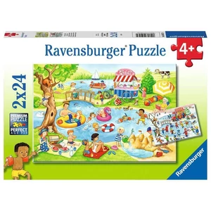Ravensburger 05057 - Szabadidő a tónál - 2 x 24 db-os puzzle