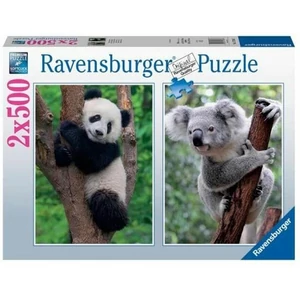 Ravensburger 12000241 - Panda és koala - 2 x 500 db-os puzzle