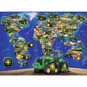 Ravensburger 12984 - John Deere a világ körül - 300 db-os XXL puzzle