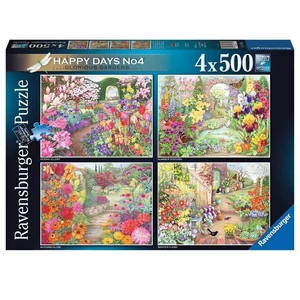Ravensburger 17139 - Happy Days - Mesés kertek - 4 x 500 db-os puzzle