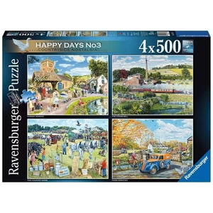 Ravensburger 16578 - Happy Days - Vidéki nosztalgia - 4 x 500 db-os puzzle