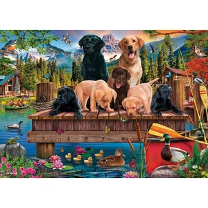 Schmidt 59778 - Dog Family by the Lake - 1000 db-os puzzle
