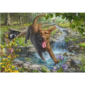 Schmidt 58559 - Dog's Life - Spring Walk with Labrador Retriever - 1000 db-os puzzle