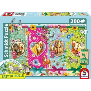 Schmidt 56538 - Happy Horses - 200 db-os puzzle