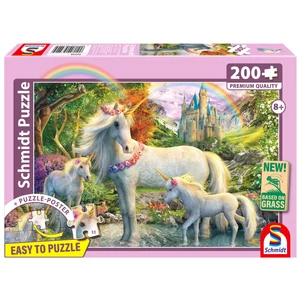 Schmidt 56540 - Unicorn Mare with Two Foals - 200 db-os puzzle