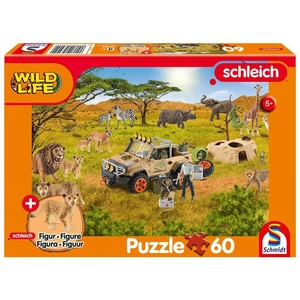 Schmidt 56466 - In the Savannah - 60 db-os Schleich puzzle figurával