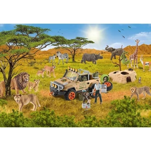 Schmidt 56466 - In the Savannah - 60 db-os Schleich puzzle figurával