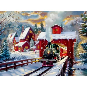 SunsOut 77130 - Winter Creek Bridge - 1000 db-os puzzle