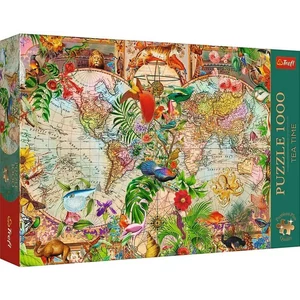 Trefl 12077 - Tea Time - Antik világtérkép - 1000 db-os Premium Plus puzzle