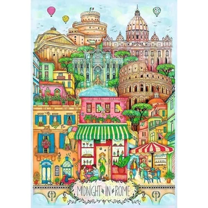 Trefl 12072 - Éjfél Rómában - 1000 db-os Premium Plus puzzle