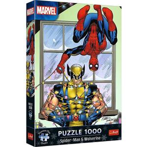 Trefl 12088 - Marvel karácsony - Pókember és Rozsomák - 1000 db-os Premium Plus puzzle