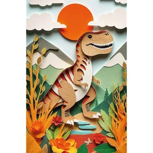 Trefl 40048 - 40 Éves Jubileum - Dinoszaurusz - 160 db-os Paper Art puzzle