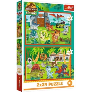 Trefl 34437 - Jurassic World - Kicsi dínók - 2 x 24 db-os puzzle
