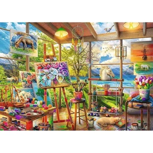 Trefl 37530 - A festő stúdióban - 2 x 500 db-os puzzle