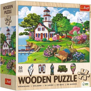 Trefl 20219 - Nyári menedékhely - 500+1 db-os Wooden Puzzle