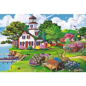 Trefl 20219 - Nyári menedékhely - 500+1 db-os Wooden Puzzle