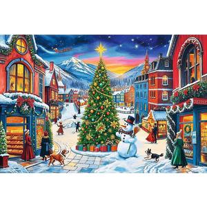 Trefl 23104 - Easy Piece - Karácsonyi város - 300 db-os XXL puzzle
