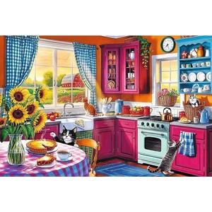 Trefl 23102 - Easy Piece - Reggel a konyhában - 300 db-os XXL puzzle