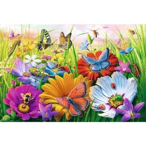 Trefl 23103 - Easy Piece - Rovarok a réten - 300 db-os XXL puzzle