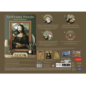 Trefl 37541 - Mona Lisa, Leonardo Da Vinci - 500 db-os puzzle kerettel